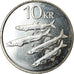Coin, Iceland, 10 Kronur, 2008, MS(63), Nickel plated steel, KM:29.1a