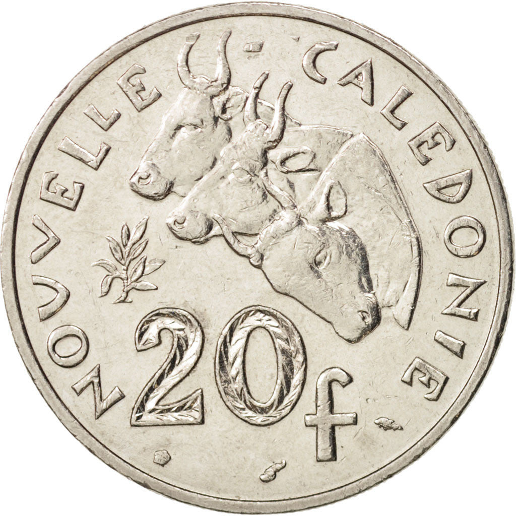 Moneta, Nuova Caledonia, 20 Francs, 1991, Paris, BB+, Nichel, KM:12