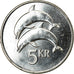 Coin, Iceland, 5 Kronur, 2008, MS(63), Nickel plated steel, KM:28a
