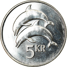 Coin, Iceland, 5 Kronur, 2008, MS(63), Nickel plated steel, KM:28a