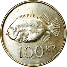 Coin, Iceland, 100 Kronur, 2007, MS(63), Nickel-brass, KM:35