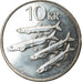 Coin, Iceland, 10 Kronur, 2004, MS(63), Nickel plated steel, KM:29.1a