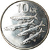 Moneda, Islandia, 10 Kronur, 2004, SC, Níquel chapado en acero, KM:29.1a