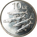 Coin, Iceland, 10 Kronur, 2004, MS(63), Nickel plated steel, KM:29.1a