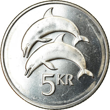 Coin, Iceland, 5 Kronur, 1999, MS(63), Nickel plated steel, KM:28a