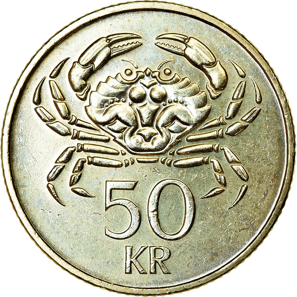 Coin, Iceland, 50 Kronur, 2005, MS(63), Nickel-brass, KM:31