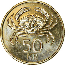 Coin, Iceland, 50 Kronur, 2005, MS(63), Nickel-brass, KM:31