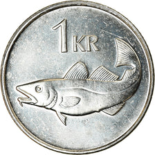 Coin, Iceland, Krona, 2007, MS(63), Nickel plated steel, KM:27A
