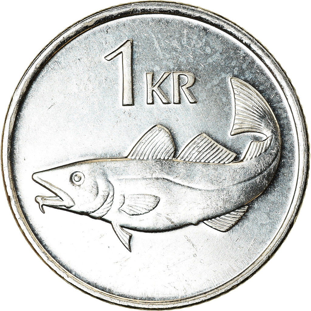 Munten, IJsland, Krona, 2007, UNC-, Nickel plated steel, KM:27A