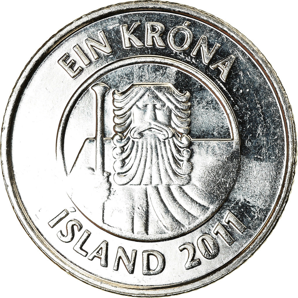 Moeda, Islândia, Krona, 2011, MS(63), Aço Niquelado, KM:27A