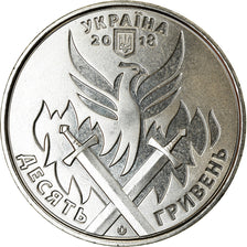 Coin, Ukraine, 10 Hryven, 2018, Kyiv, Journée du bénévolat, MS(63), Zinc
