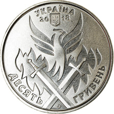 Coin, Ukraine, 10 Hryven, 2018, Kyiv, Journée du bénévolat, MS(63), Zinc