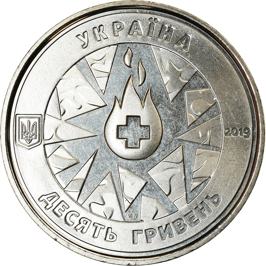 Coin, Ukraine, 10 Hryven, 2019, Kyiv, Opérations maintien de la Paix, MS(63)