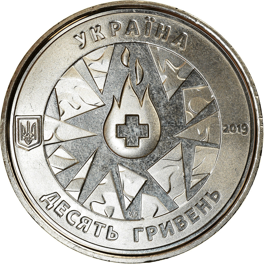 Monnaie, Ukraine, 10 Hryven, 2019, Kyiv, Opérations maintien de la Paix, SPL