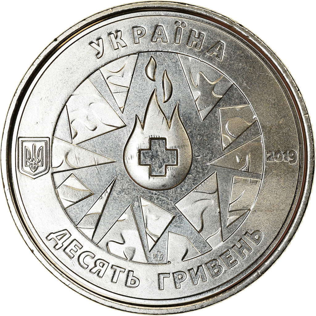 Moneta, Ucraina, 10 Hryven, 2019, Kyiv, Opérations maintien de la Paix, SPL