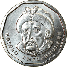 Coin, Ukraine, 5 Hryven, 2019, Kyiv, Bogdan Khmelnitski, MS(63), Nickel plated