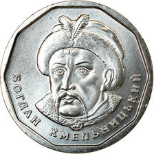 Coin, Ukraine, 5 Hryven, 2019, Kyiv, Bogdan Khmelnitski, MS(63), Nickel plated