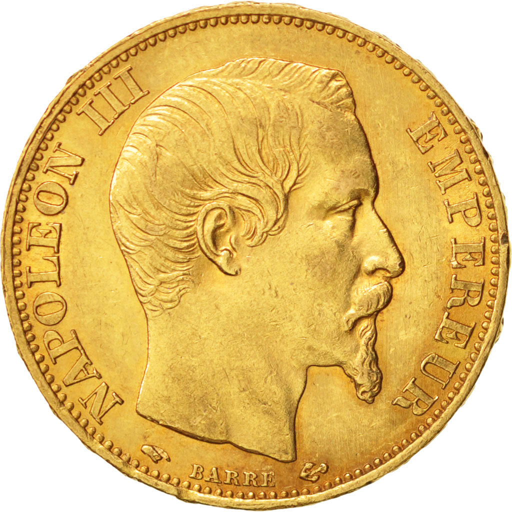 France,Napoleon III,20 Francs,1860,Paris,AU(50-53), Gold, KM 781.1, Gadoury 1061