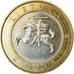 Moneda, Lituania, 2 Litai, 2013, Puntukas, SC, Bimetálico, KM:189