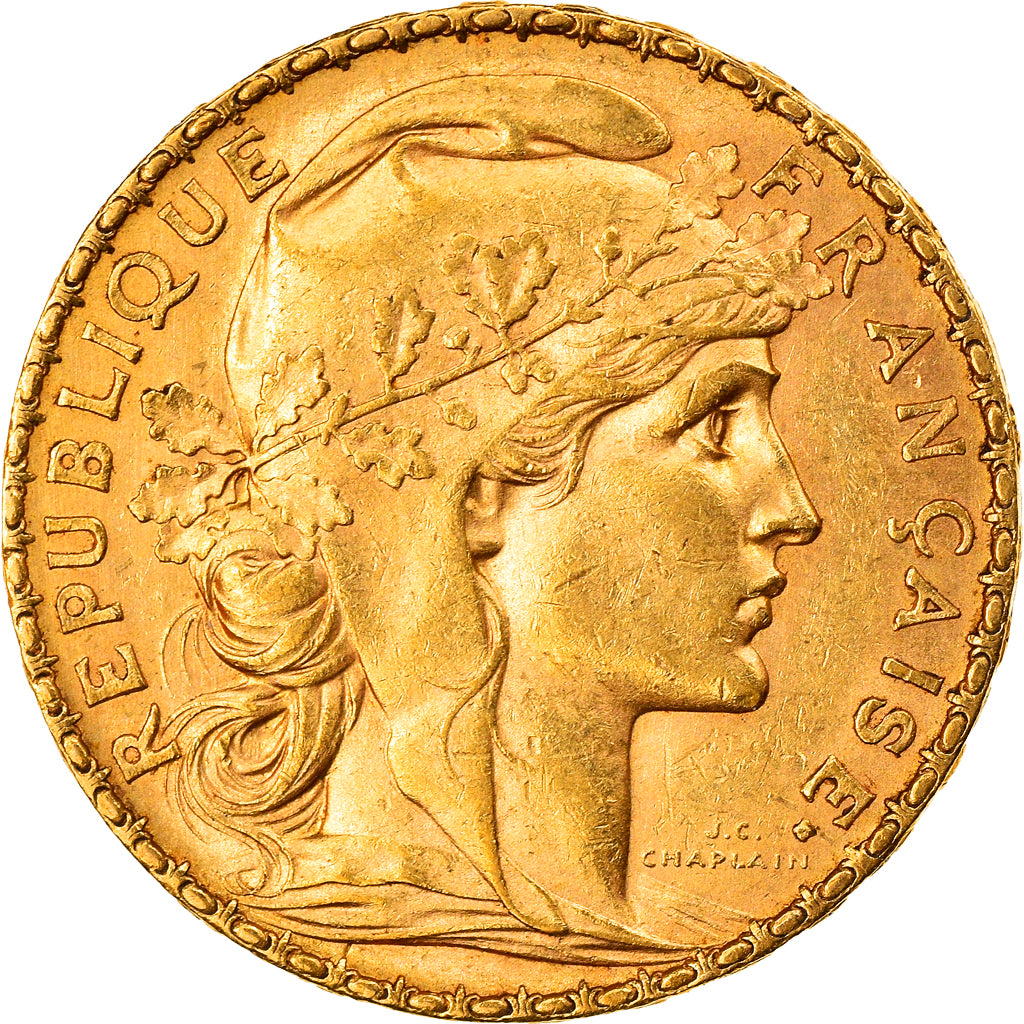 Moeda, França, Marianne, 20 Francs, 1899, AU(50-53), Dourado, KM:847