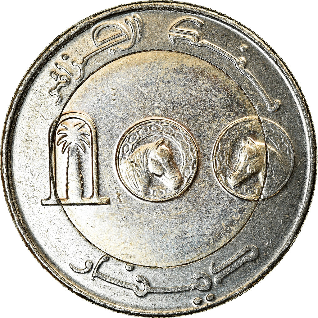 Coin, Algeria, 100 Dinars, 2010/AH1431, Algiers, MS(63), Bi-Metallic, KM:132