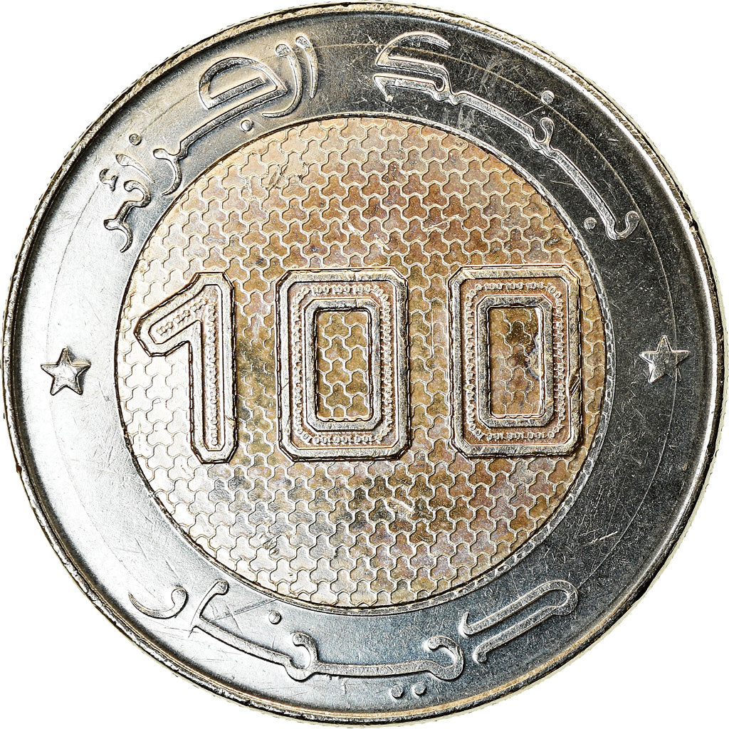 Monnaie, Algeria, 100 Dinars, 2018/AH1439, Paris, Satelitte, SPL, Bi-Metallic