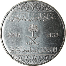 Coin, Saudi Arabia, 5 Halalas, 2016/AH1438, MS(63), Nickel plated steel, KM:74