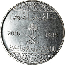 Coin, Saudi Arabia, 10 Halalas, 2016/AH1438, MS(63), Nickel plated steel, KM:75