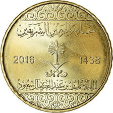 Coin, Saudi Arabia, 25 Halalas, 2016/AH1438, MS(63), Brass, KM:76