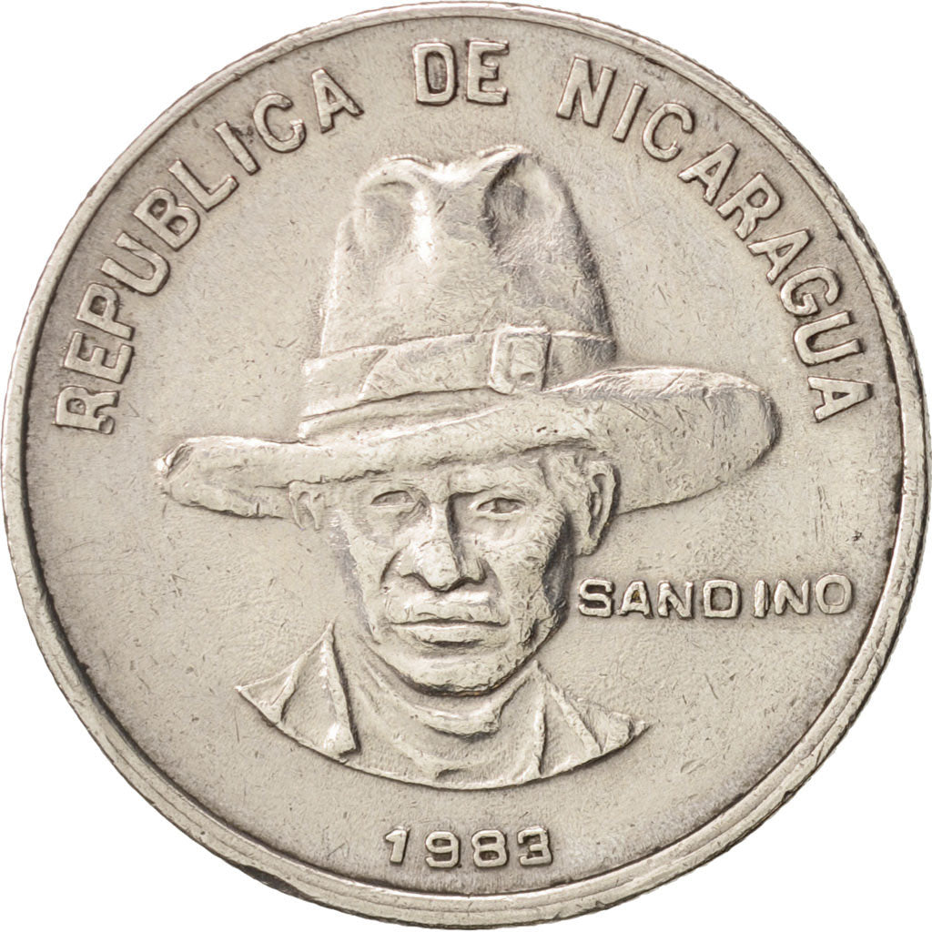 Nicaragua, Cordoba, 1983, Mexico City, AU(50-53), Copper-nickel, KM:43
