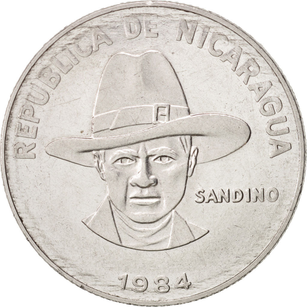 Nicaragua, Cordoba, 1984, AU(50-53), Nickel Clad Steel, KM:43a