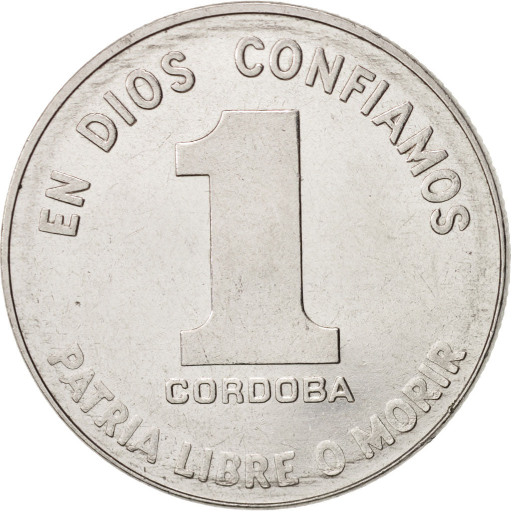 Nicaragua, Cordoba, 1984, AU(50-53), Nickel Clad Steel, KM:43a