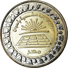 Coin, Egypt, Pound, 2019/AH1440, Fermes d'énergie solaire à Assouan, MS(63)