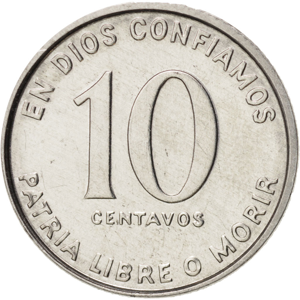 Nicaragua, 10 Centavos, 1981, AU(55-58), Aluminum, KM:50