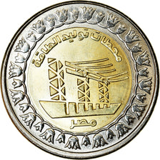 Coin, Egypt, Pound, 2019/AH1440, Centrales électriques, MS(63), Bi-Metallic