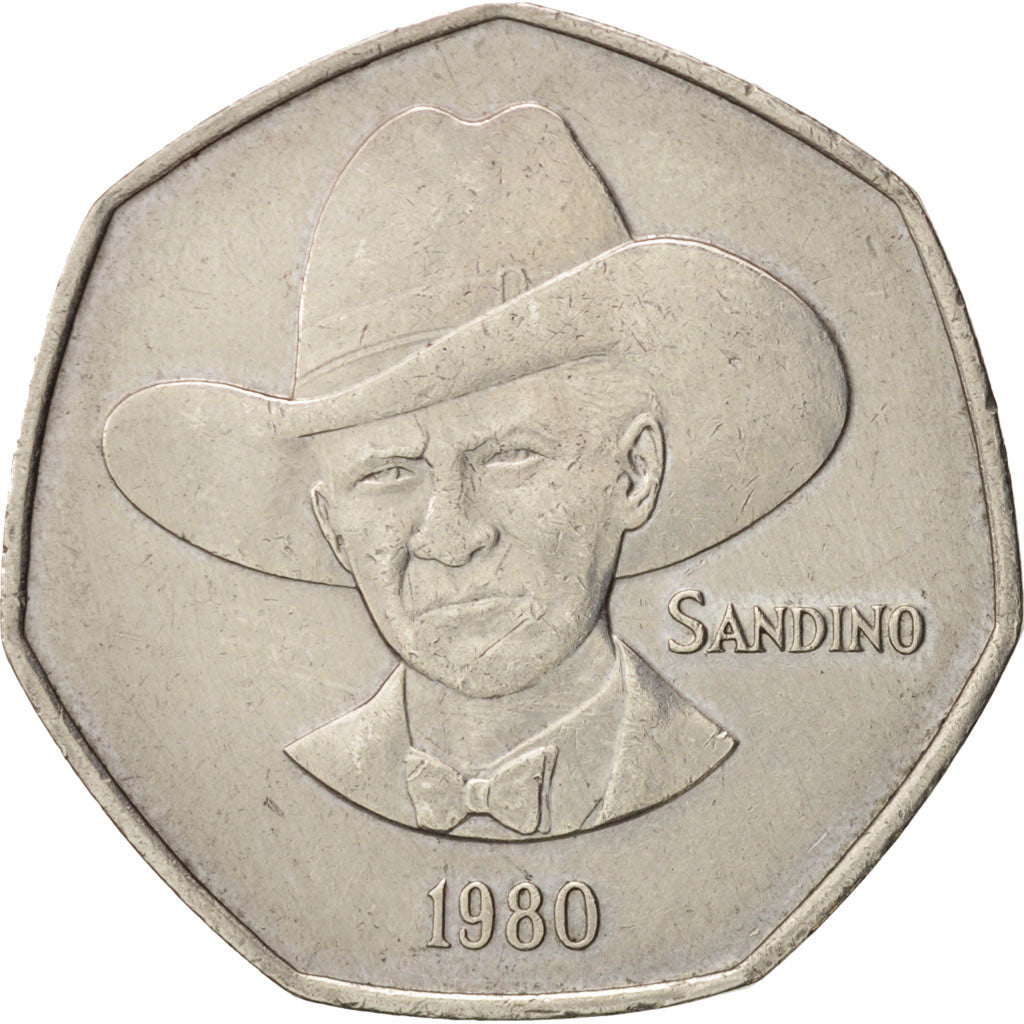 Nicaragua, 5 Cordobas, 1980, TTB+, Copper-nickel, KM:44