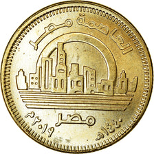 Münze, Ägypten, 50 Piastres, 2019/AH1440, Nouvelle capitale, UNZ, Brass plated