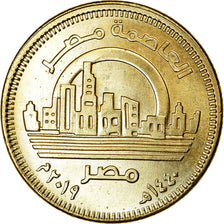 Coin, Egypt, 50 Piastres, 2019/AH1440, Nouvelle capitale, MS(63), Brass plated