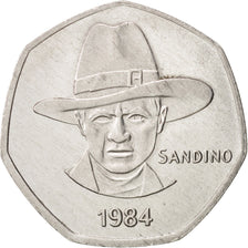 Nicaragua, 5 Cordobas, 1984, AU(50-53), Nickel Clad Steel, KM:44a