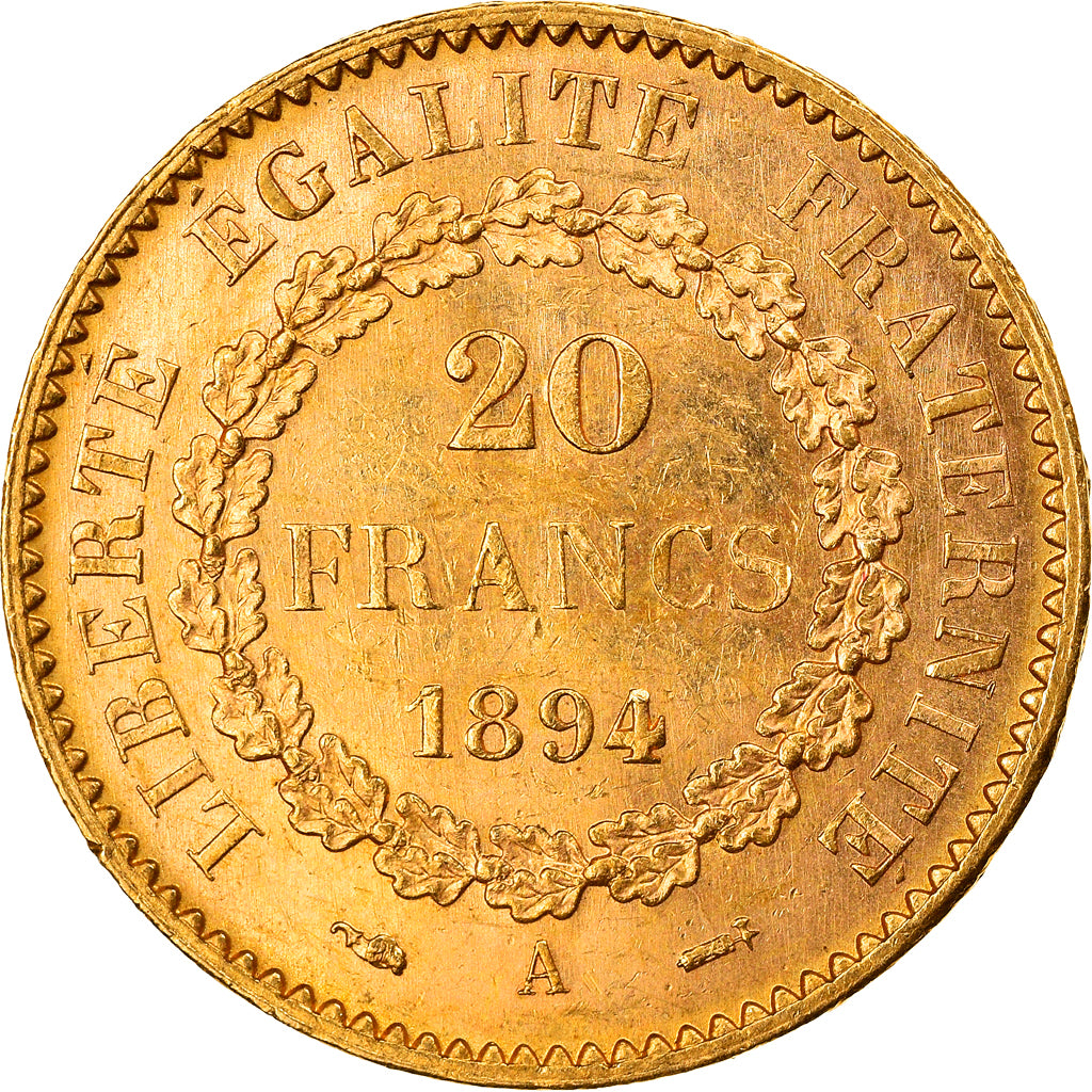 Moneda, Francia, Génie, 20 Francs, 1894, Paris, EBC, Oro, KM:825, Gadoury:1063