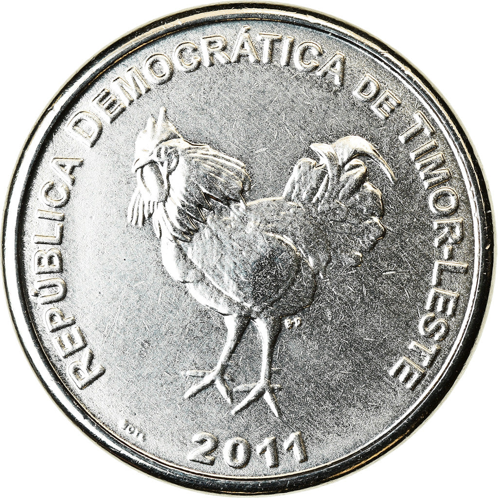 Coin, EAST TIMOR, 10 Centavos, 2011, Lisbon, MS(63), Nickel Clad Steel, KM:3
