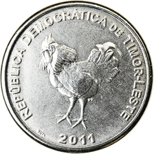 Coin, EAST TIMOR, 10 Centavos, 2011, Lisbon, MS(63), Nickel Clad Steel, KM:3