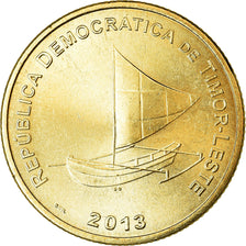 Coin, EAST TIMOR, 25 Centavos, 2013, Lisbon, MS(63), Nickel-brass, KM:4