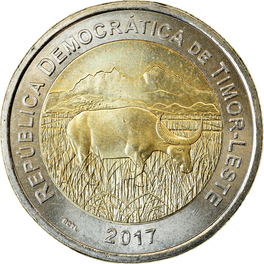 Moeda, TIMOR-LESTE, 200 Centavos, 2017, Lisbon, MS(63), Bimetálico, KM:7