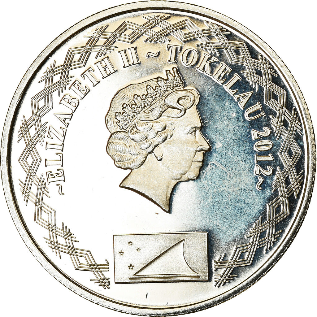 Moneta, Tokelau, 20 Cents, 2012, MS(63), Miedzionikiel