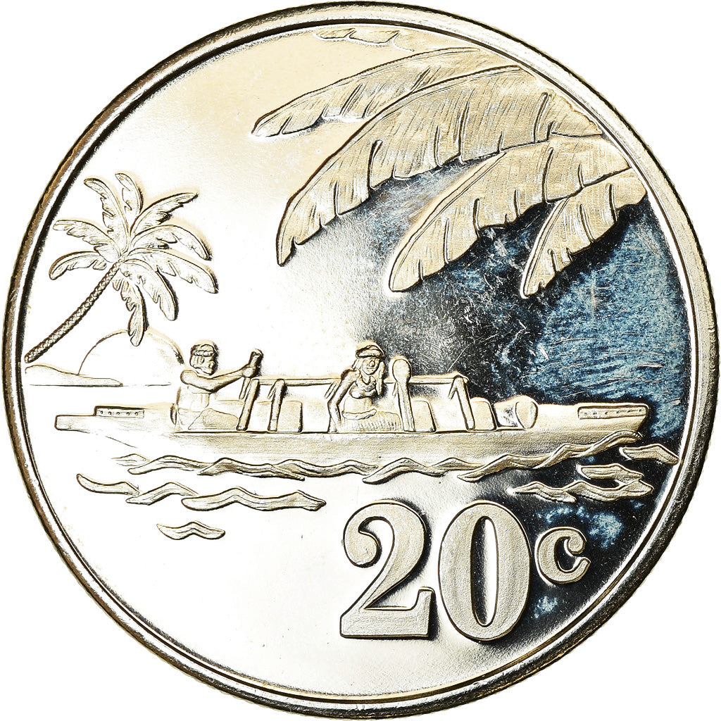Moneta, Tokelau, 20 Cents, 2012, MS(63), Miedzionikiel
