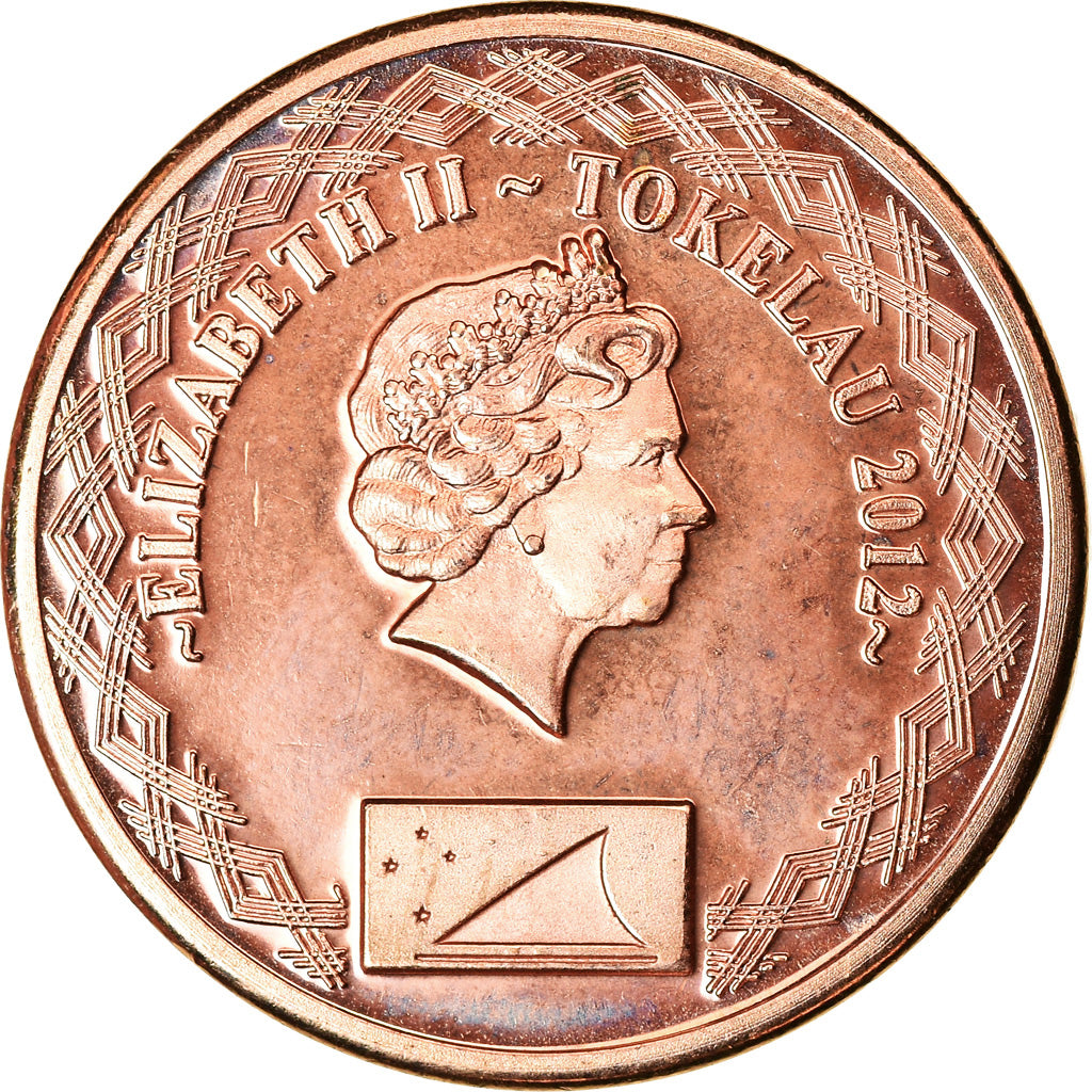Coin, Tokelau, 2 Cents, 2012, MS(63), Bronze