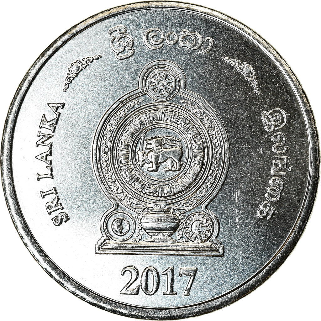 Munten, Sri Lanka, 5 Rupees, 2017, UNC-, Stainless Steel