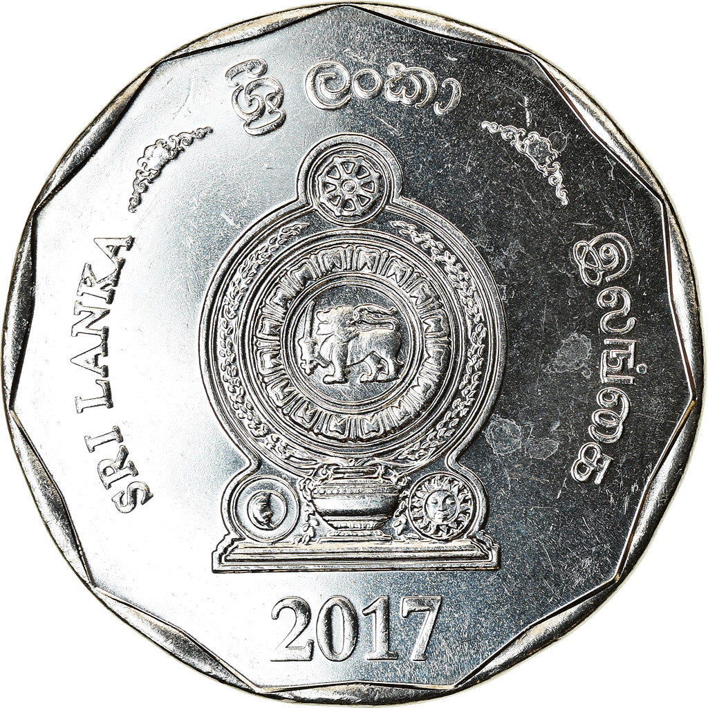 Moneta, Sri Lanka, 10 Rupees, 2017, SPL, Acciaio inossidabile