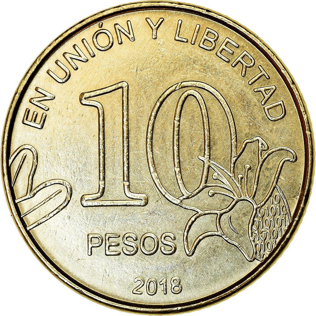 Monnaie, Argentine, 10 Pesos, 2018, SPL, Maillechort